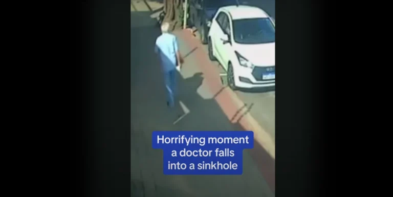 Η στιγμή που η γη «καταπίνει» περαστικό στη Βραζιλία