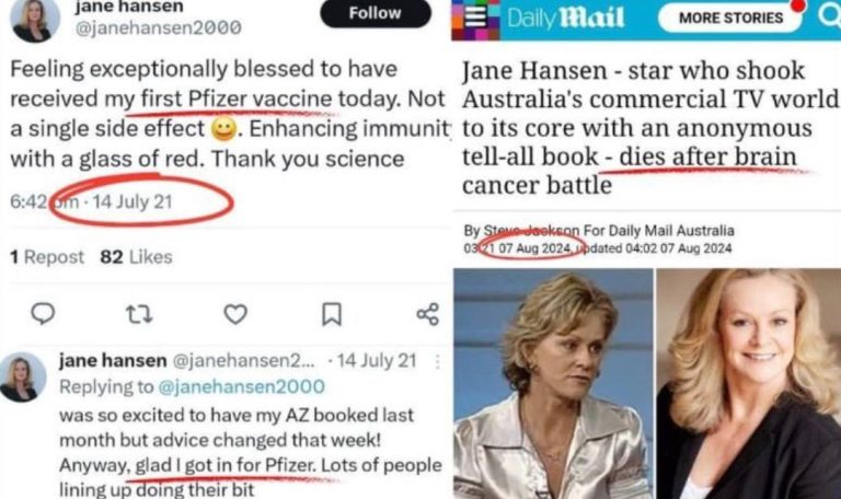 Πέθανε η Τζέιν Χάνσεν, δημοσιογράφος υπέρ του εμβολιασμού και ρεπόρτερ επίκαιρων θεμάτων, γνωστή για το χτυπημένο άρθρο της σχετικά με το “αντιεμβολιαστικό κίνημα της Αυστραλίας”.