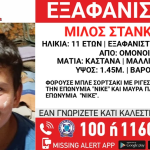 Συναγερμός για την εξαφάνιση 11χρονου από την Ομόνοια -Μπορεί να διατρέχει κίνδυνο