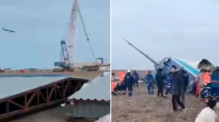 Συνετρίβη αεροπλάνο στο Καζακστάν με 72 επιβαίνοντες – Το σοκαριστικό βίντεο από την πτώση του