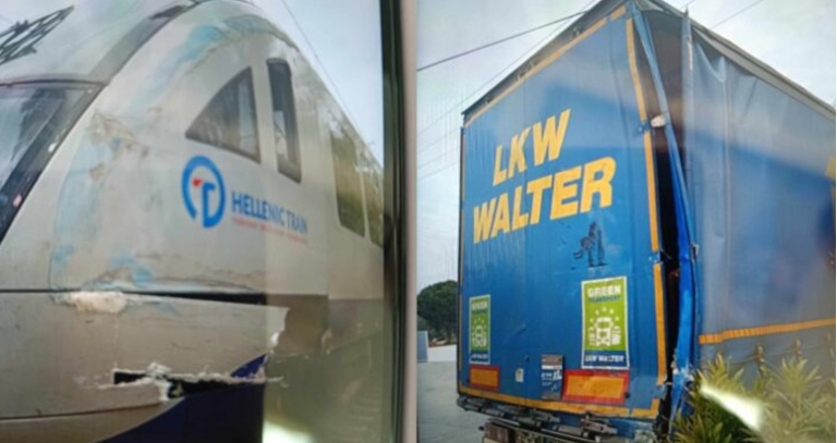 Συνελήφθη ο οδηγός του φορτηγού που συγκρούστηκε με αμαξοστοιχία του Προαστιακού