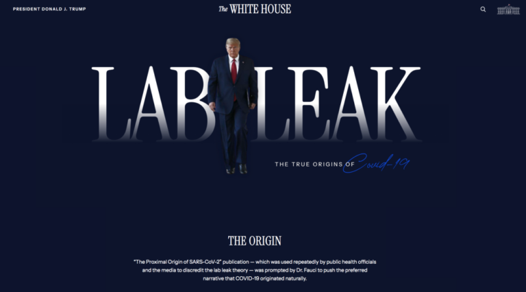 Λευκός Οίκος: «Η COVID-19 προήλθε από εργαστήριο»
