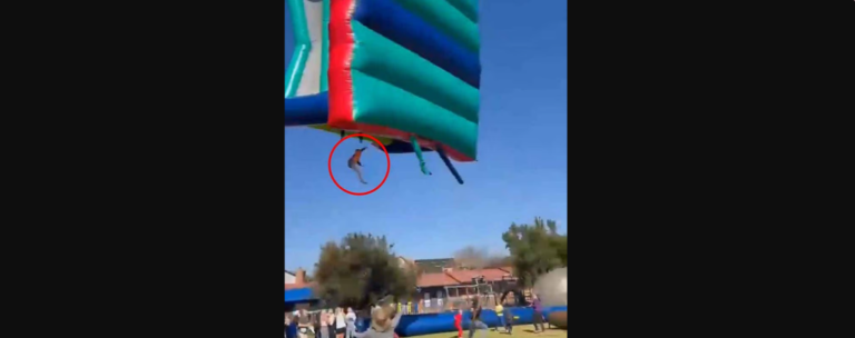 Τρομακτικό βίντεο: Αέρας παρέσυρε φουσκωτό κάστρο – Δύο παιδιά έπεσαν στο κενό από 12 μέτρα