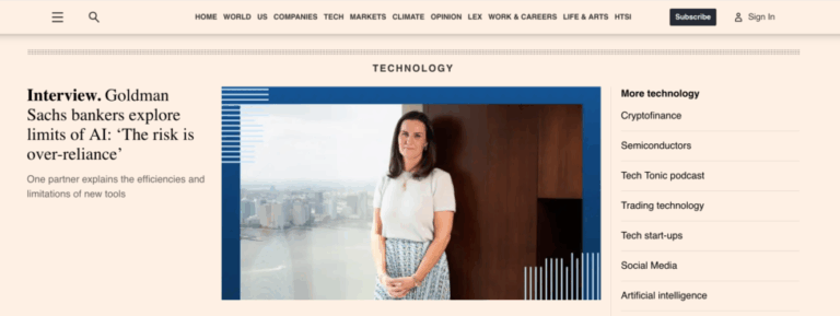 Η Goldman Sachs έκανε το μεγαλύτερο test drive Τεχνητής Νοημοσύνης με συμμετοχή 46.000 υπαλλήλων. Τζίφος, αλλά δεν το λέμε φωναχτά…