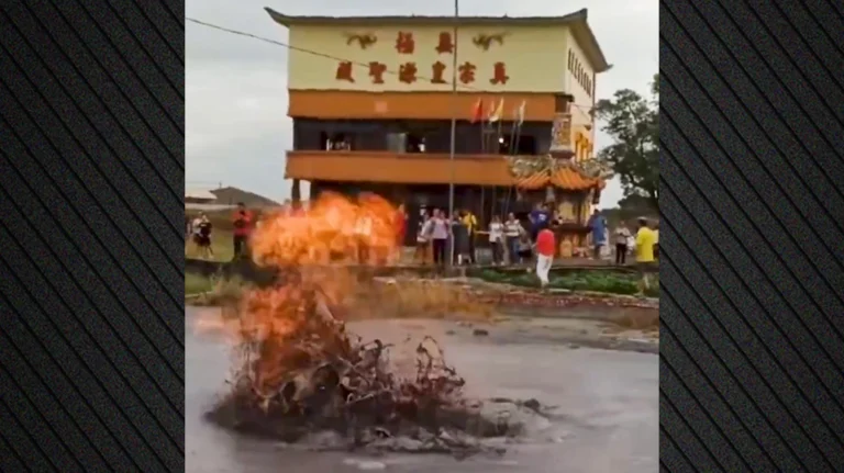 Ηφαίστειο λάσπης εκρήγνυται στη μέση ενός δρόμου στην Ταϊβάν