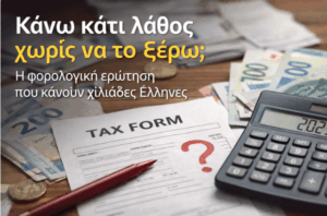 «Κάνω κάτι λάθος χωρίς να το ξέρω; Η φορολογική ερώτηση που κάνουν χιλιάδες Έλληνες»