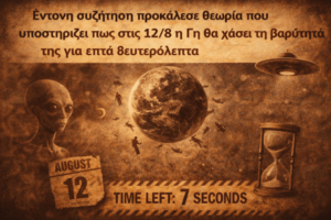 Έντονη συζήτηση προκάλεσε θεωρία που υποστηρίζει πως στις 12/8 η Γη θα χάσει τη βαρύτητά της για επτά δευτερόλεπτα