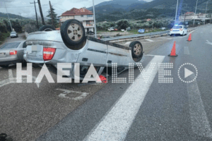 Ηλεία: Ανεμοστρόβιλος αναποδογύρισε αυτοκίνητο εν κινήσει στο Γιαννιτσοχώρι