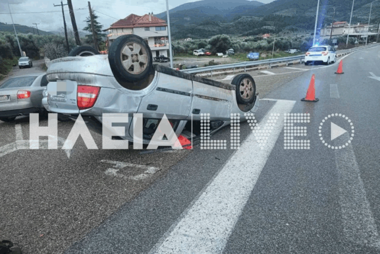 Ηλεία: Ανεμοστρόβιλος αναποδογύρισε αυτοκίνητο εν κινήσει στο Γιαννιτσοχώρι