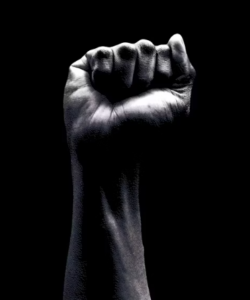 Raised fist symbolic analysis