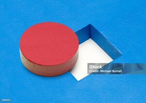 Κύκλος μέσα σε τετράγωνο γεωμετρικό μοτίβο