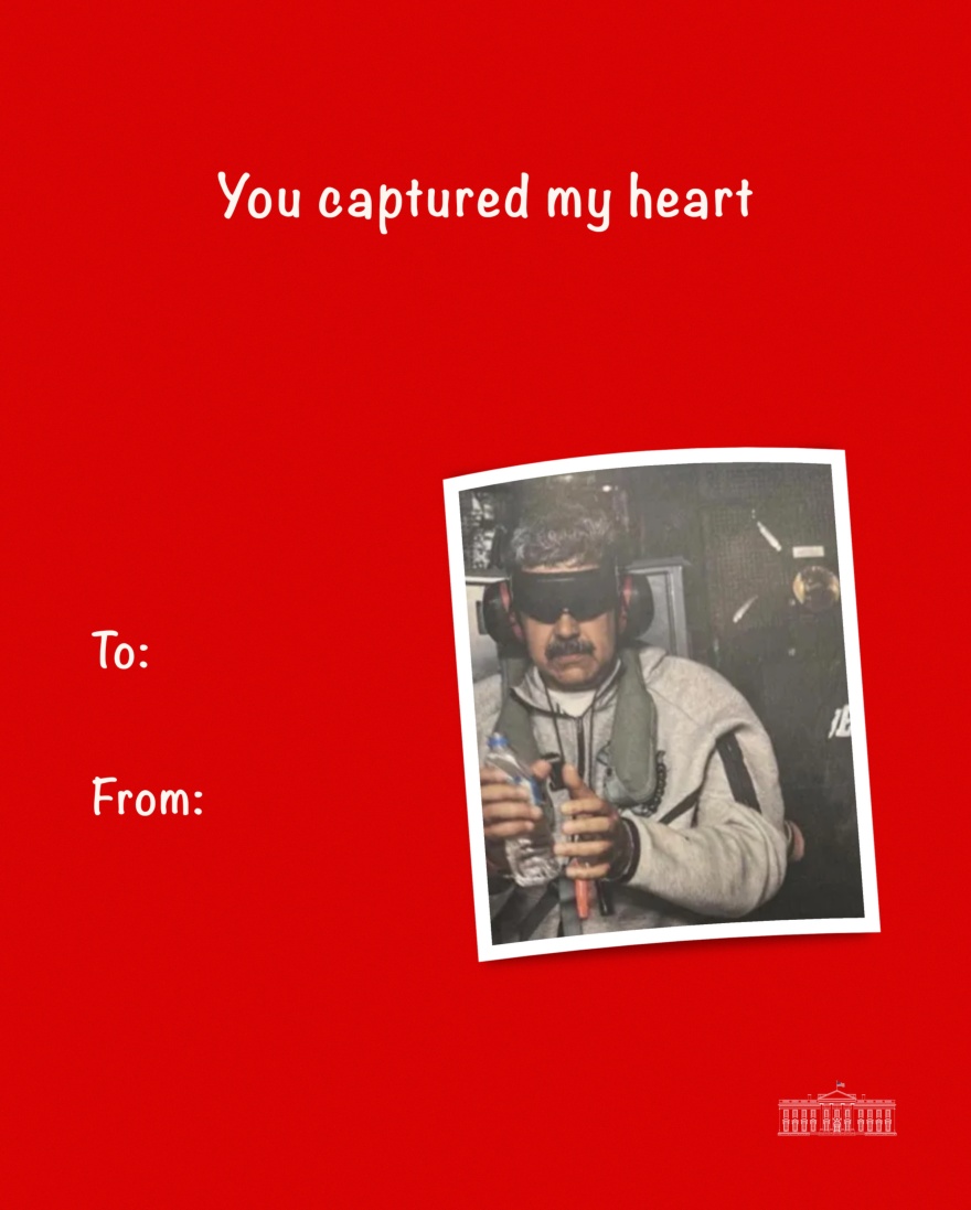 Ο Λευκός Οίκος γιορτάζει τον Άγιο Βαλεντίνο, δείχνοντας την αγάπη του... για Μαδούρο και Γροιλανδία