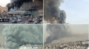 Μεγάλη φωτιά σε πολυσύχναστο σημείο με καταστήματα στην Τεχεράνη