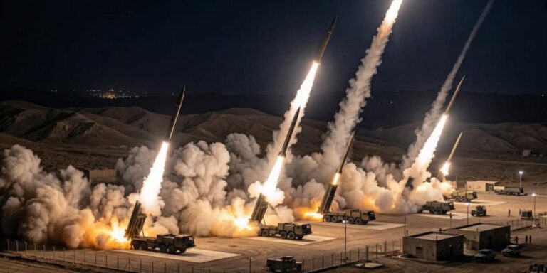 Νέο μπαράζ ιρανικών πυραυλικών επιθέσεων στις αμερικανικές βάσεις των ΗΑΕ – Καίγονται εγκαταστάσεις