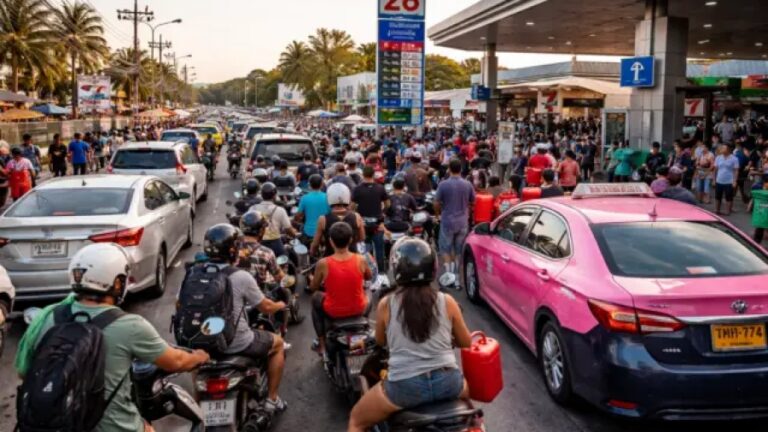 Μαζικός πανικός στα βενζινάδικα της Ταϊλάνδης: Φόβοι για έλλειψη καυσίμων πλήττουν τα ασιατικά θέρετρα