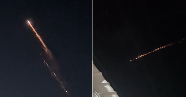 Ινδονησία: H στιγμή που φλεγόμενο «αντικείμενο» διασχίζει τον ουρανό