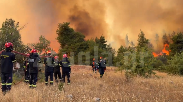Οι φλόγες εισέβαλαν στην Αγία Σκέπη – Αναζωπύρωση στον Κιθαιρώνα