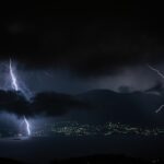 Καταιγίδα και κεραυνοί στην Ελλάδα - εικόνα αρχείου