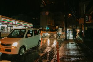 Έντονη βροχή στην Ιαπωνία - εικόνα αρχείου