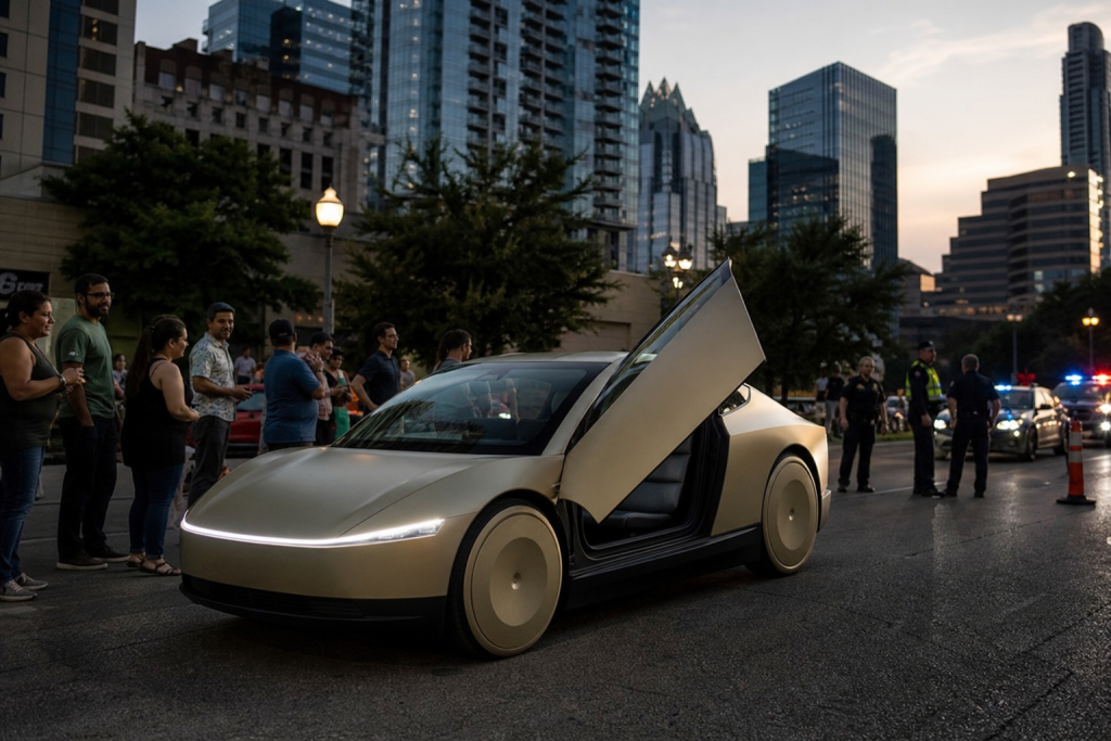 Η Tesla βγάζει στους δρόμους του Όστιν το Cybercab χωρίς τιμόνι και πεντάλ