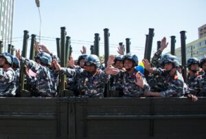 Βόρεια Κορέα – στρατιωτική παρέλαση, εικόνα αρχείου
