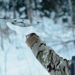Χρήση drone σε στρατιωτικό περιβάλλον - εικόνα αρχείου
