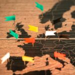 Χάρτης της Ευρώπης και σημεία ενδιαφέροντος